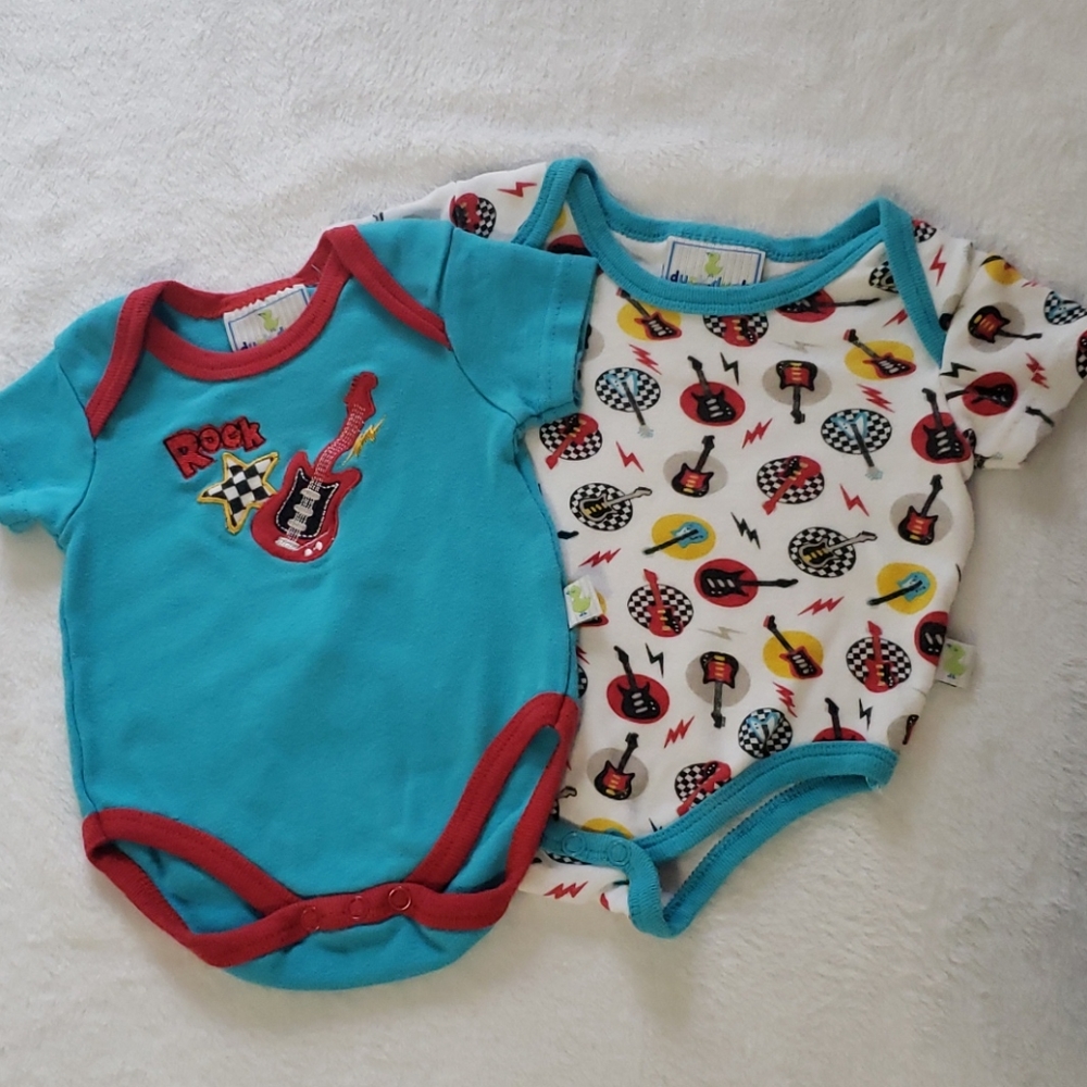 Red & Blue Rock n Roll Onesies 🎸